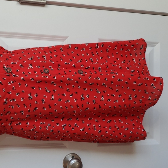 Sienna Sky women's S Red dress with button and ruffle detail - Picture 3 of 10